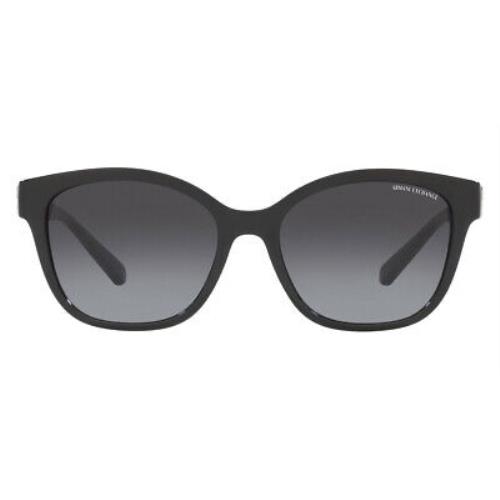 Armani Exchange AX4127SF Sunglasses Shiny Black Gradient Gray 54mm