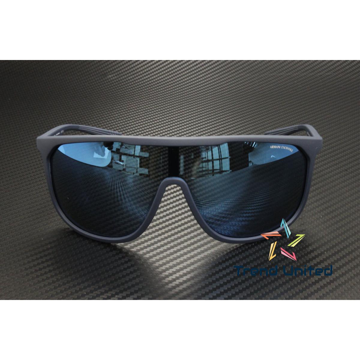 Armani Exchange AX4137SU 818155 Matte Blue Mirror Blue 35 mm Men`s Sunglasses