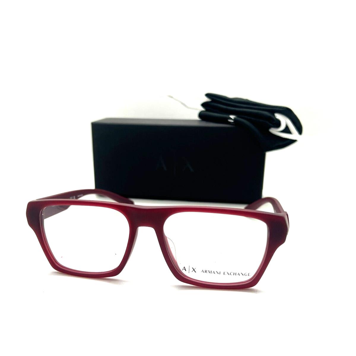 Armani Exchange AX 3097F 8274 Matte Bordeaux Eyeglasses 55-17-145mm
