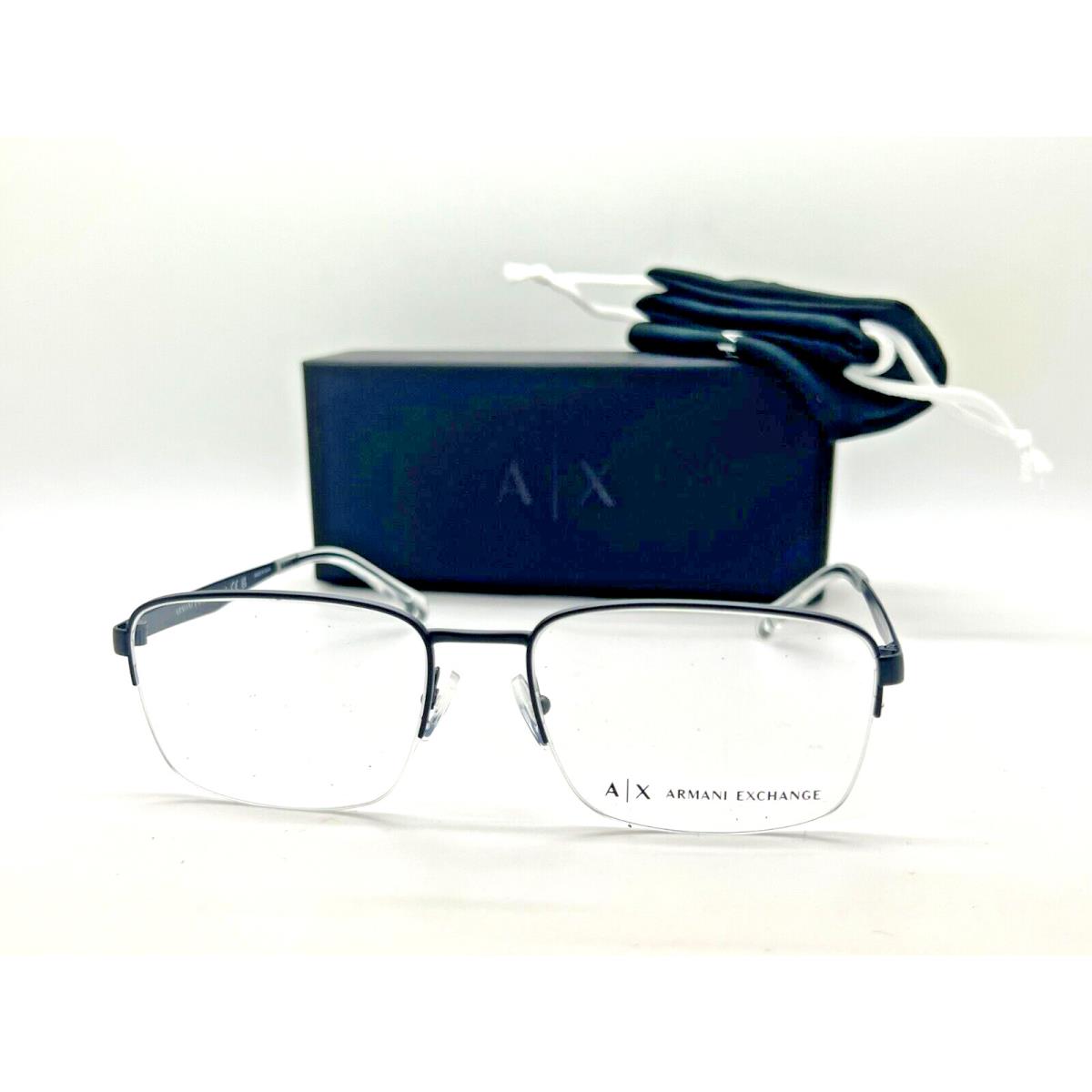 Armani Exchange AX 1053 6099 Matte Blue Eyeglasses 56-18-145mm