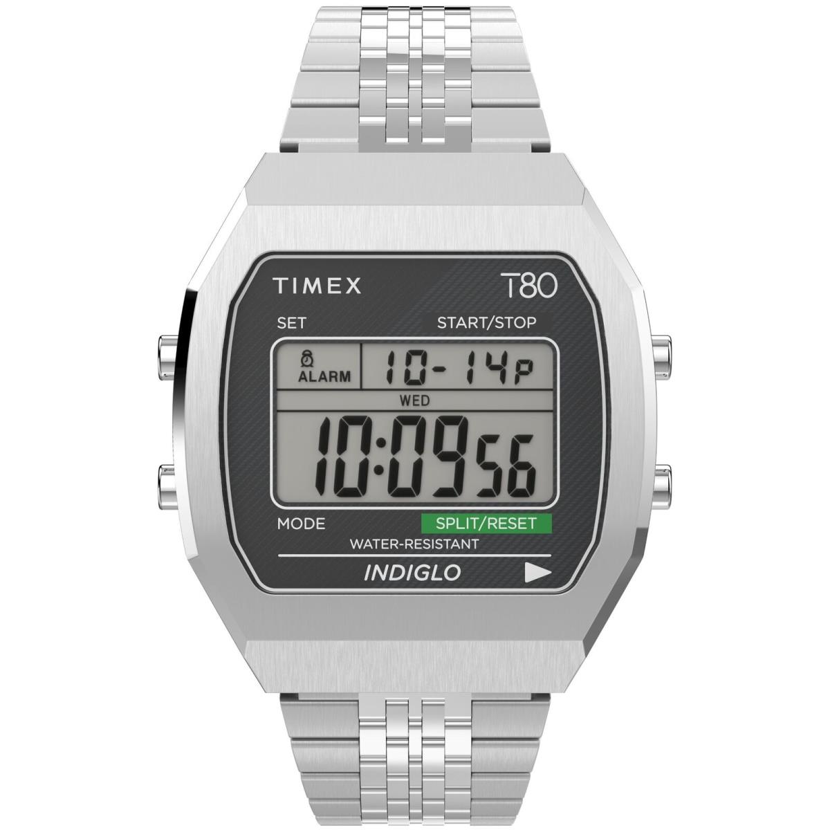 Timex T80 Steel 36mm Silver Watch