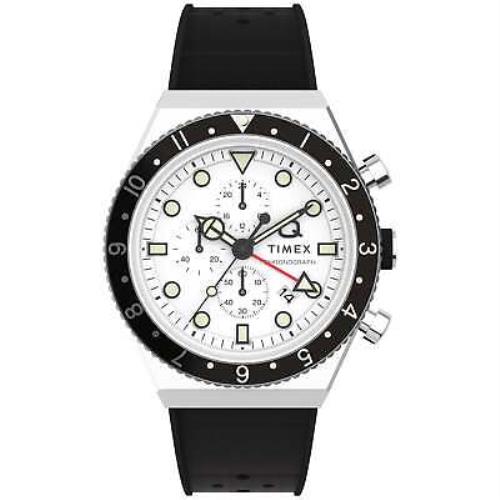 Timex Q Gmt Chronograph 40mm White Watch