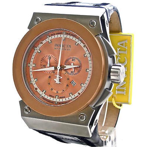 Swiss Made Invicta 10949 Akula Reserve Chronograph 18K Rose Gold Tone Mens Watch