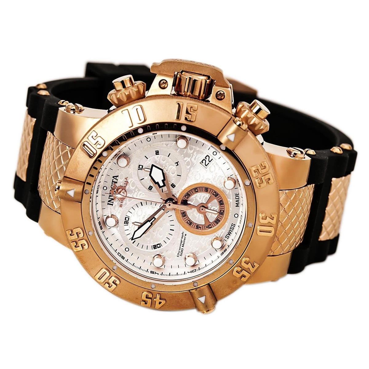 Swiss Made Invicta 15808 Subaqua Noma Iii Chronograph 18K Rose Gold Plated Watch