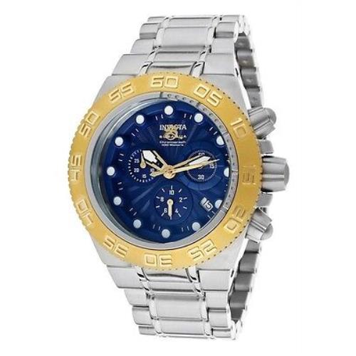 Invicta 10853 Subaqua Sport Chronographs Blue Dial Stainless Steel Mens Watch