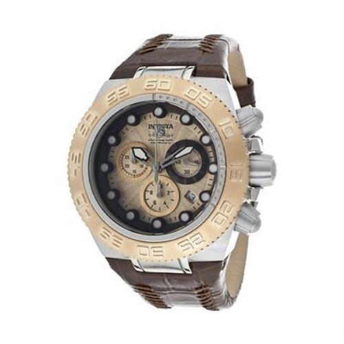 Invicta 10851 Subaqua Sport Chronograph Rose Gold Tone Textured Dial Men`s Watch