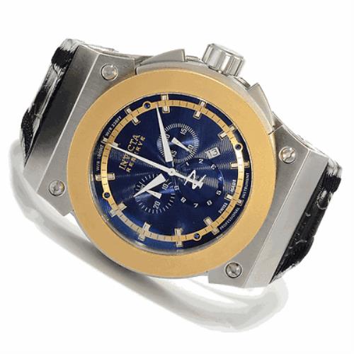 Swiss Made Invicta 10952 Akula Reserve Chronograph 18K Gold Tone Mens Watch