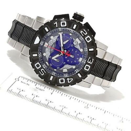 Swiss Made Invicta 6311 Reserve Ocean Hawk SS Blue Dial Chronograph Men`s Watch