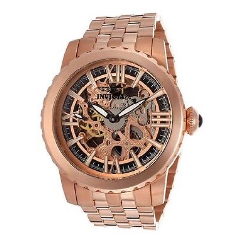 Invicta 14554 Specialty Mechanical 18K Rose Gold Plated Skeletonized Men s Watch - Gold