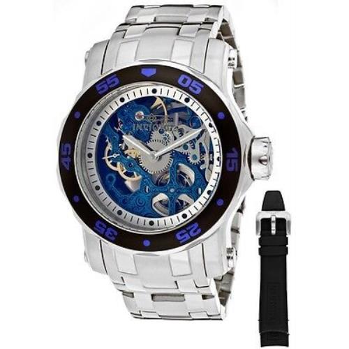 Invicta 10306 Pro Diver Scuba Mechanical Interchangeable Bracelet Men s Watch - Dial: Blue, Band: Silver