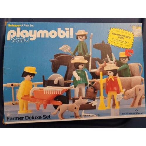 1980 Schaper Playmobil System 1502 Farmer Deluxe Set