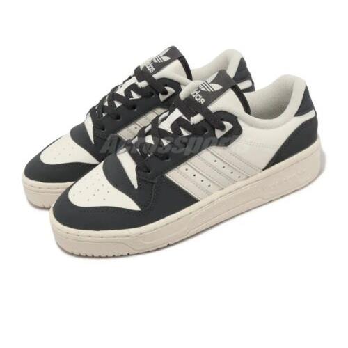 Women Adidas Rivalry Low Lifestyle Shoes Carbon/talc/cloud White/black ID7560 - Carbon/Talc/Cloud White/Black