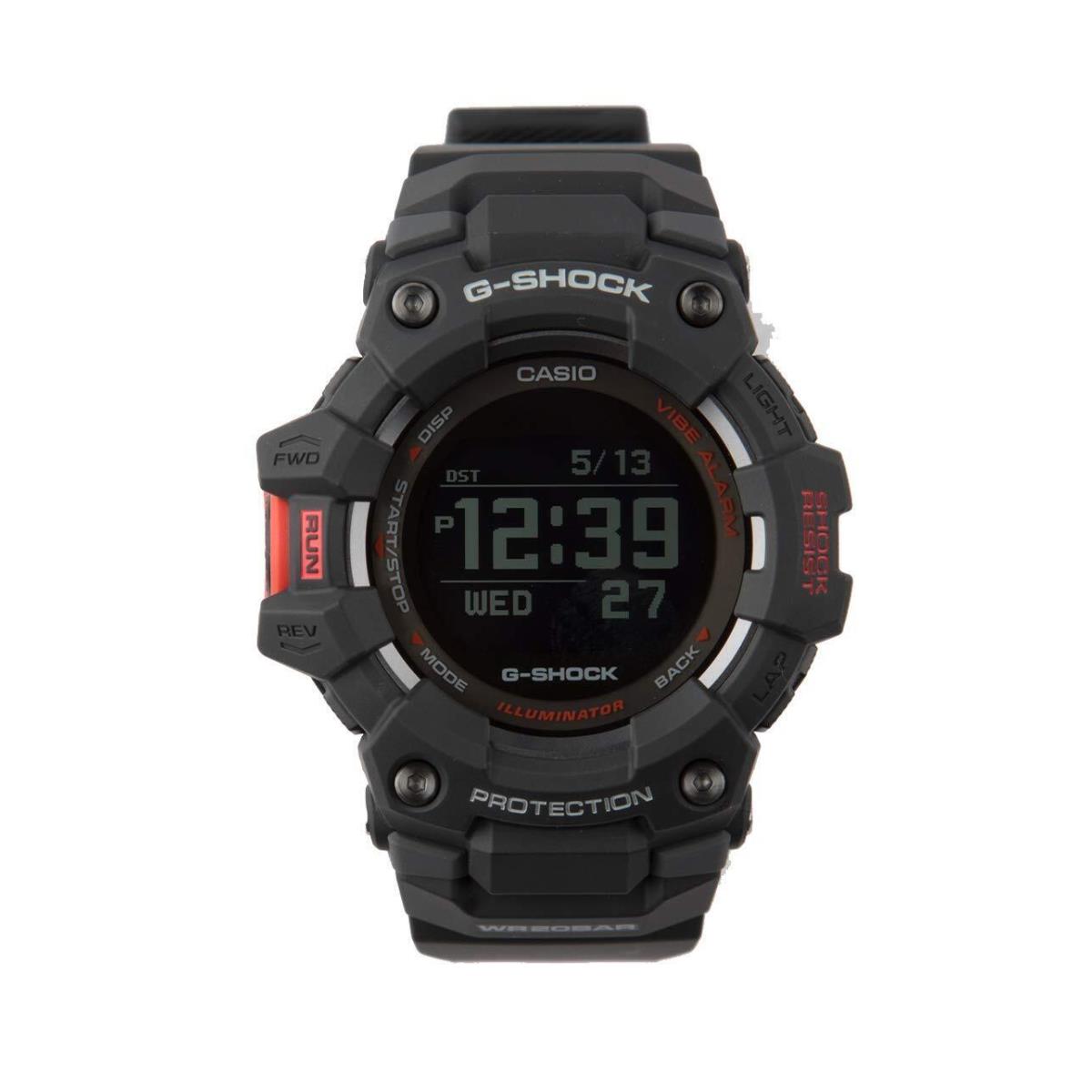 Men`s Casio G-shock G-squad Power Trainer Digital Black Watch GBD-100-1 - Dial: Black, Band: Black, Manufacturer Face: Black