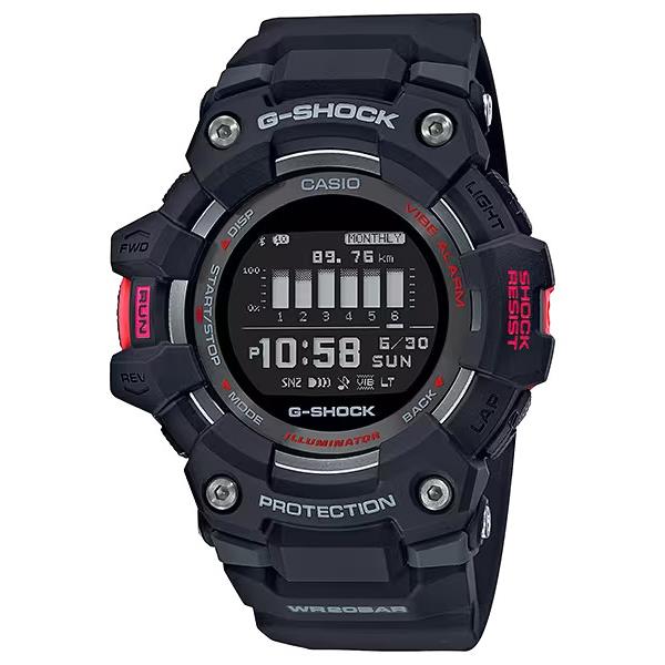 New- Casio G-shock Digital Sport Bluetooth Black/red Watch GBD100-1