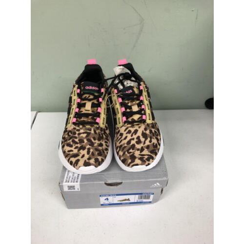 Adidas Essential Unisex Kids Racer TR Sneakers GW17147 Cheetah/ Pink Size 4M - Brown