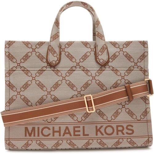 Michael Kors Women Tote Bag Gigi Large Grab Luggage Double Top Handle Natural