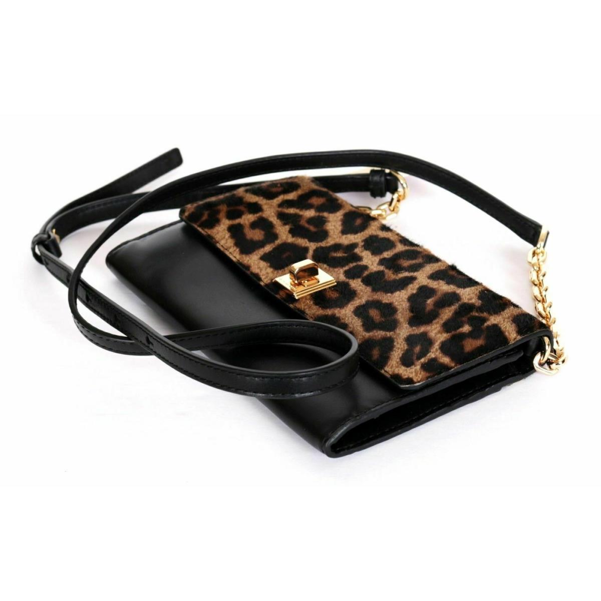 Michael Kors Natalie Haircalf XL Wallet on a Chain/crossbody-cheetah