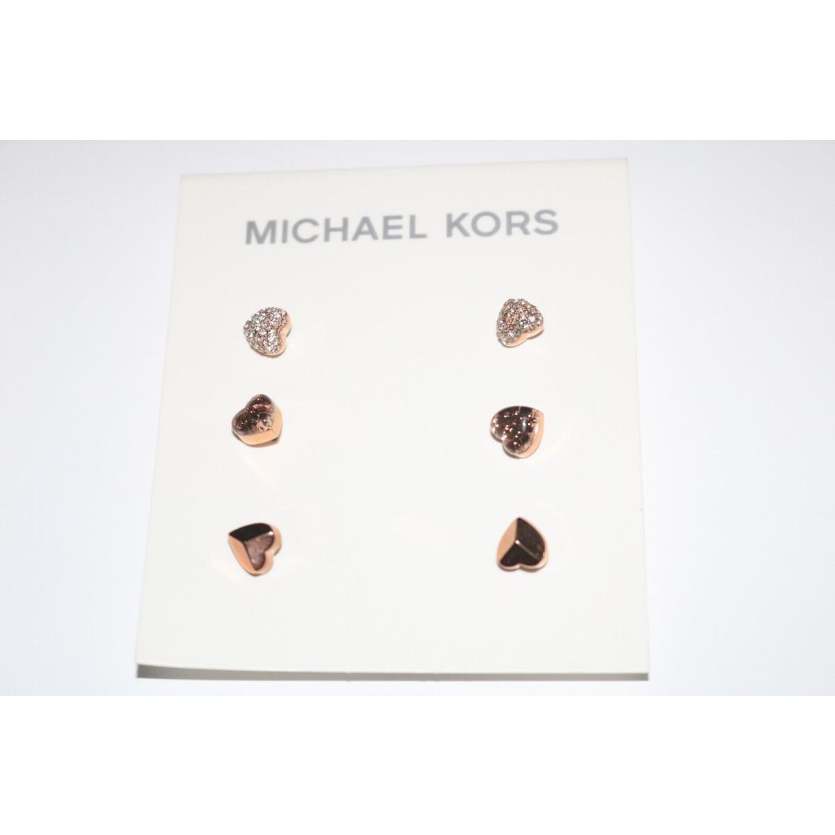 Michael Kors Heart Logo Love Earrings