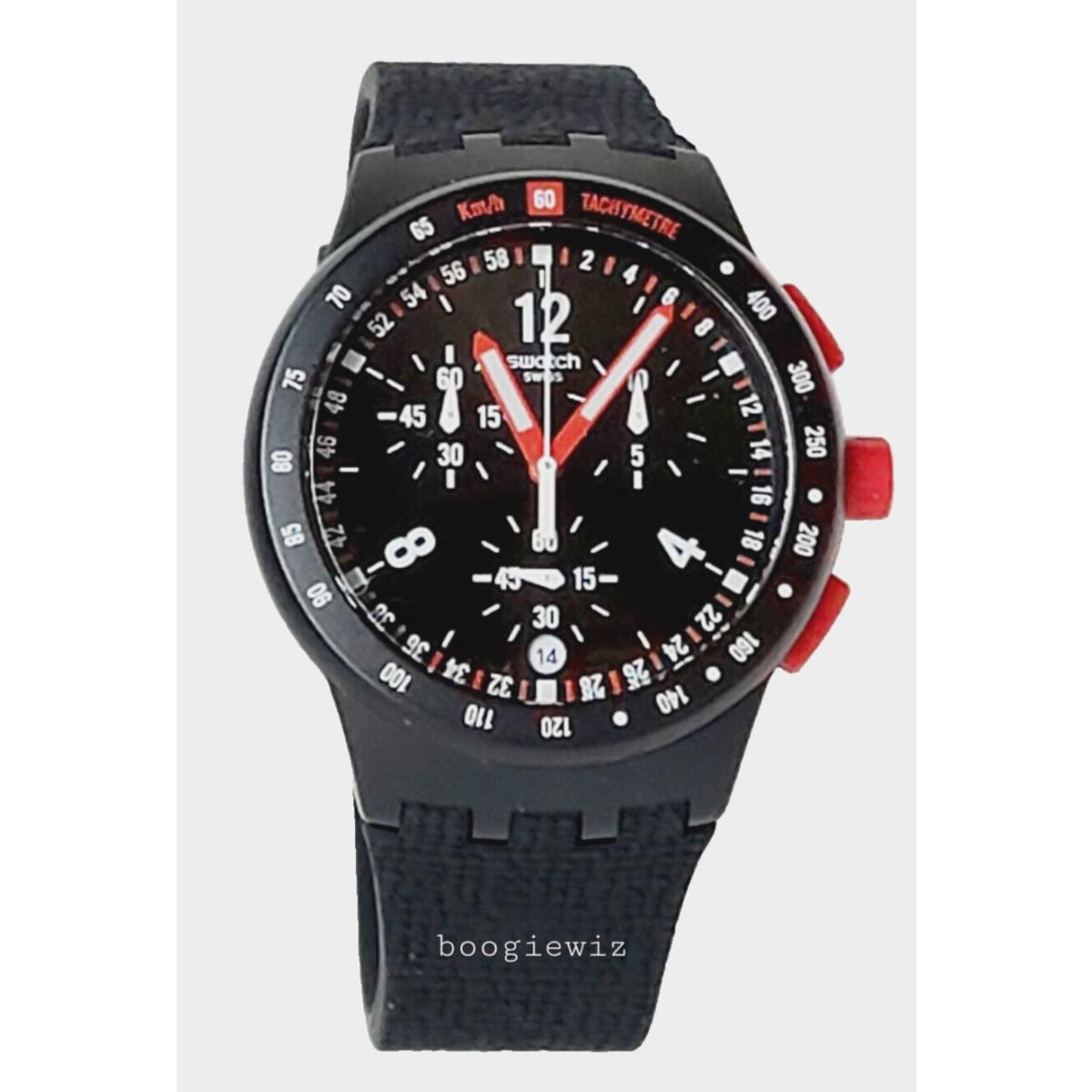 Swatch Swiss Made Stand Hall Men`s Chronograph 42MM Watch SUSB411