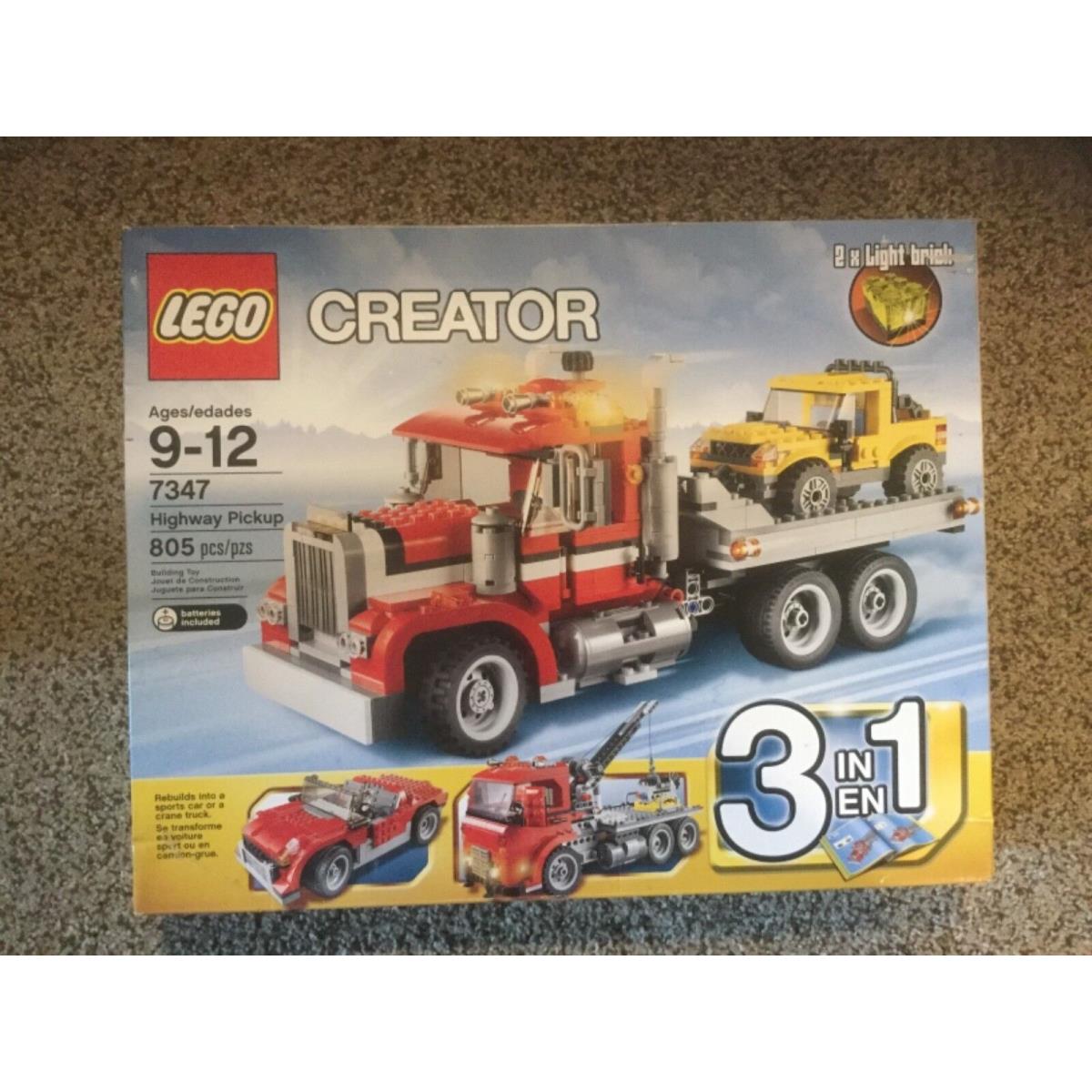 Lego Creator Highway Pickup 7347 . Box Shows Wear