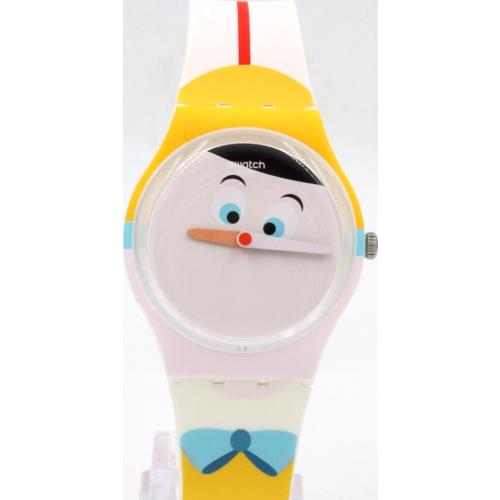 Swiss Swatch Originals Naso Lungo Multicolor Silicone Watch 34mm GW176