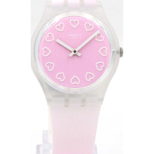 Swiss Swatch Originals All Pink Silicone Women Watch 34mm GE273