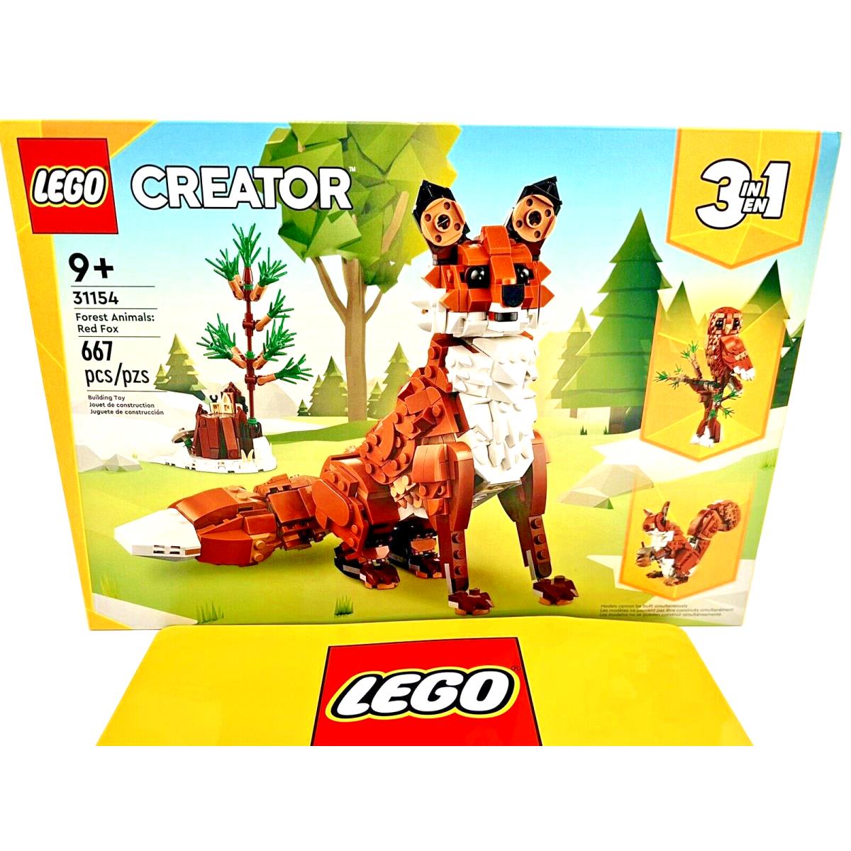 Lego Creator 3 in 1 31154 Forest Animals: Red Fox Fox Owl Squirrel