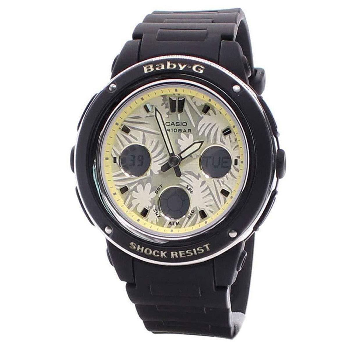 Baby-g Flower Dial Series Black Rubber Band Ladies Watch BGA-150F-1A by Casio