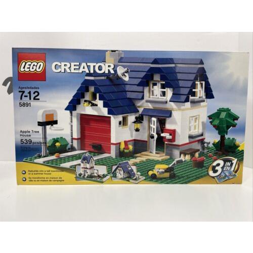 5891 Lego Creator 3-in-1 Apple Tree House Retired 2010 Excellent