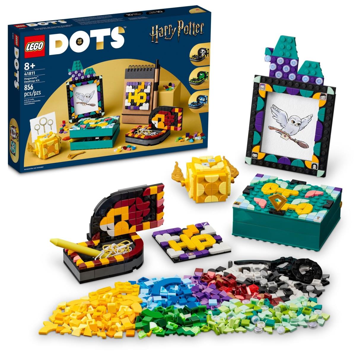 Lego Dots Hogwarts Desktop Kit 41811 Harry Potter Craft Set 856 Pcs