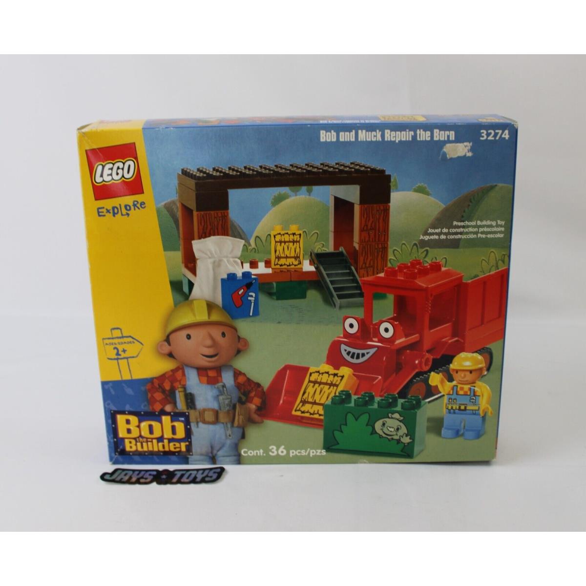 Lego Explore 3274 Bob The Builder Bob and Muck Repair The Barn 36 Pcs