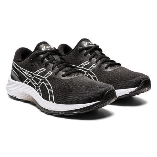 Asics Men`s Lightweight Cushioned Breathable Running Sneakers Med X Wide Black