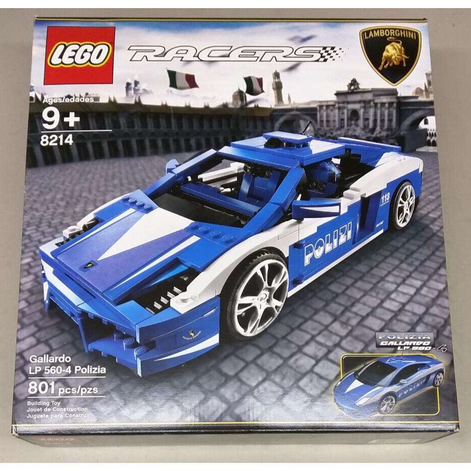 Lego Racers 8214 Lamborghini Gallardo LP 560-4 Polizia Rare Police Sport Car