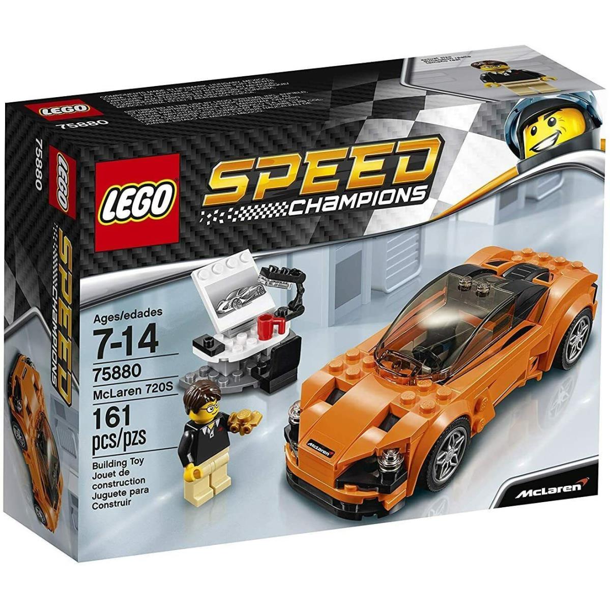 Lego 75880 Speed Champions Mclaren 720S Building Toy 161pcs Orange/black