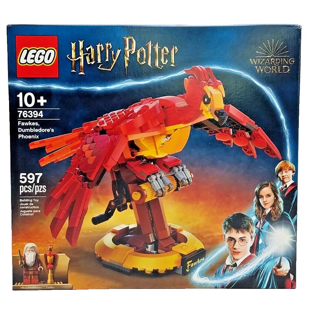 Lego Fawkes Harry Potter Dumbledore`s Phoenix 76394 Building Kit Retired - Red