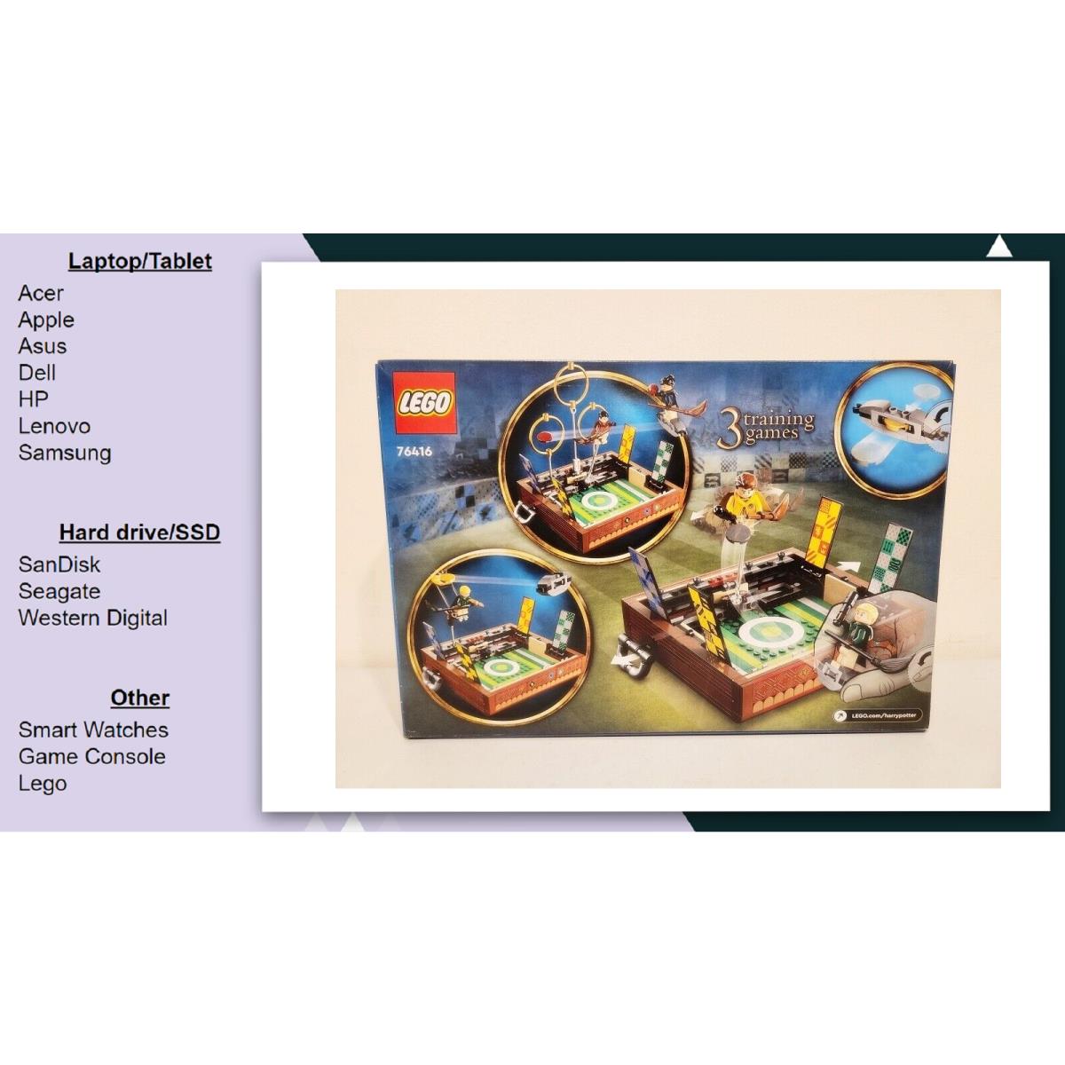 Lego 76416 Harry Potter Quidditch Trunk 9+ Yrs 599 Pcs 4 Minifigures