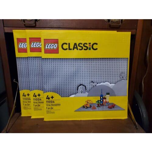 3 - Lego Classic Gray Baseplate 11024 Toy Brick 15 15 Large