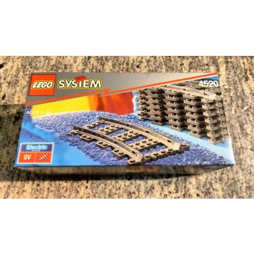 Lego 9V Train Set of 8 Curved Rails 4520 Complete Box