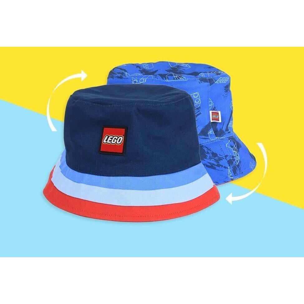 Lego Vip Bucket Hat Adult or Older Child Size 7 Blue Cap IN Hand Reversible