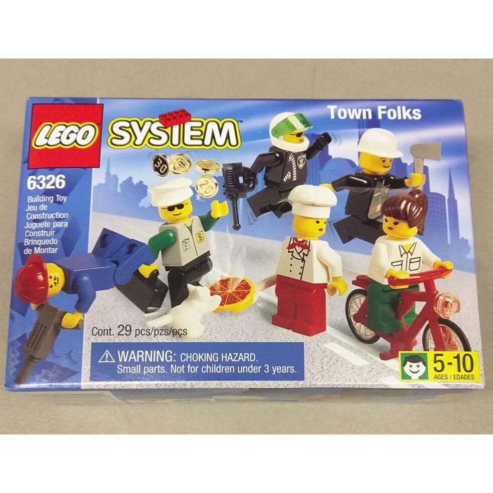 Lego 6326 Town Folks Police Fire Construction Banker People Minifigures City
