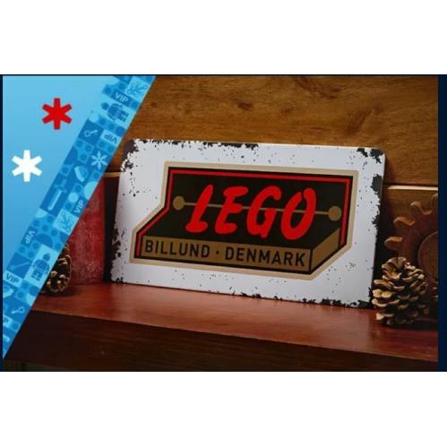 Limited Lego Vip Vintage Retro Billund Denmark Tin Sign Plate 5007016