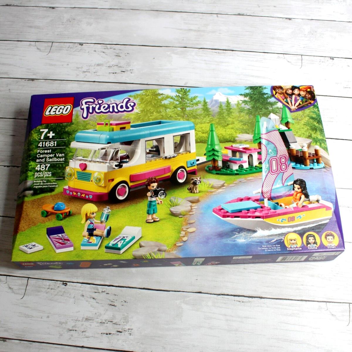 Lego Friends Set Forest Camper Van and Sailboat Camping Building Set