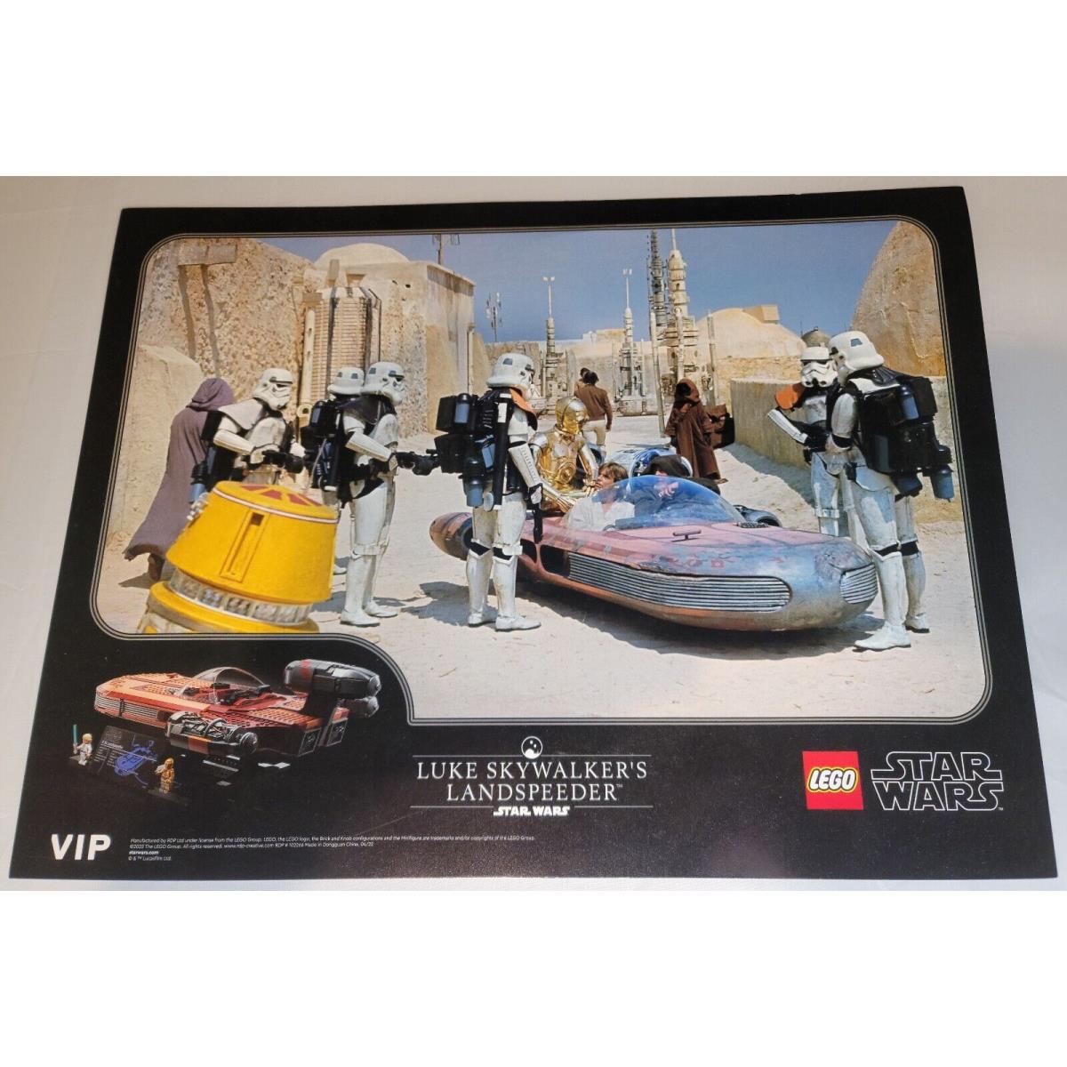 Lego Vip Luke Skywalker`s Landspeeder Limited Edition Print Not Mint Star Wars