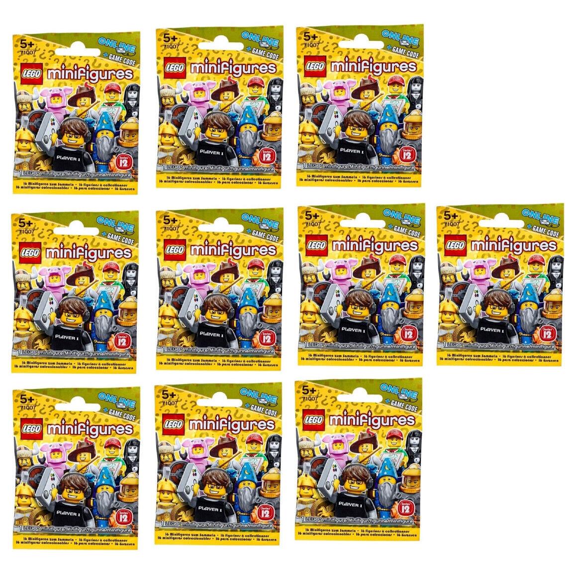 10 Packs/bags Lego 71007 Minifigures Series 12 Blind Unsorted