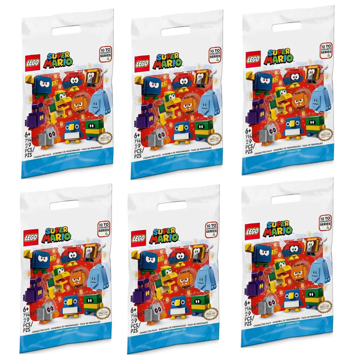 6 Packs of Lego 71402 Series 4 Super Mario Character Nintendo