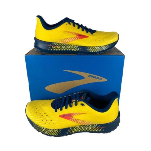 Brooks Hyperion Tempo Mens Running Shoes/sneakers D Yellow/navy 110339