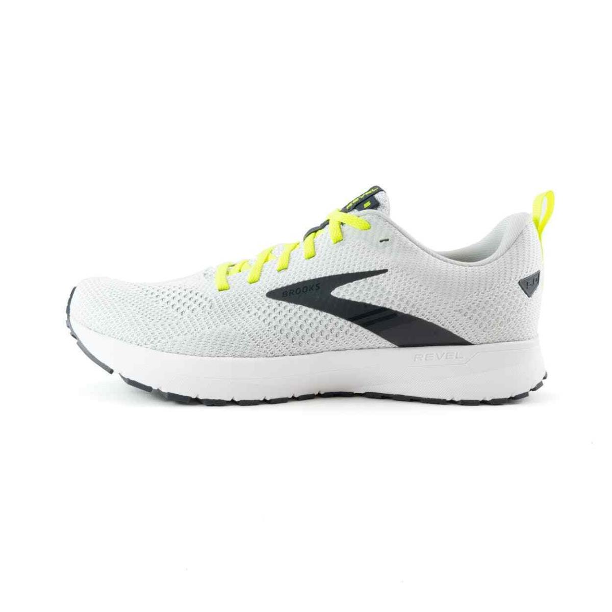 Brooks Revel 5 Off White Black Neon Mens Outdoor Running Shoes 110374 1D 182