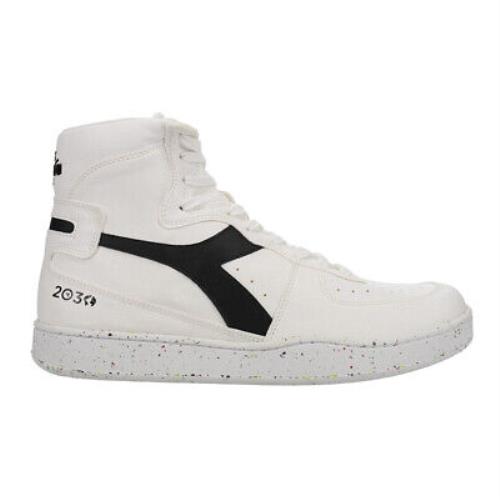 Diadora Mi Basket 2030 High Top Mens Black White Sneakers Casual Shoes 179038