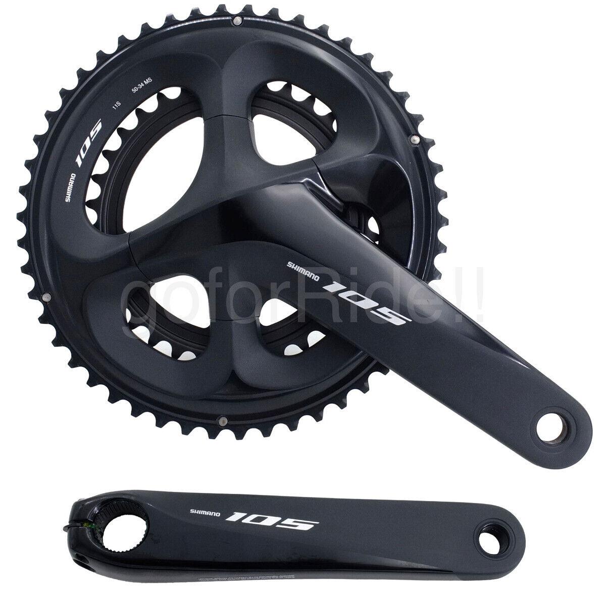 Shimano 105 FC-R7000 Bike Crankset 165/170/172.5/175 50/34/52/36/53/39T Black