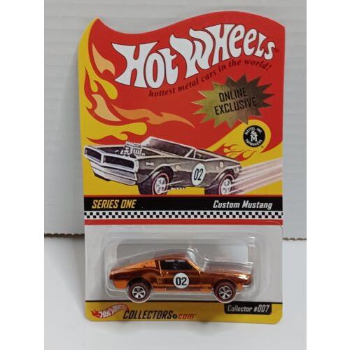 Hot Wheels Rlc Redline Club 2002 Custom Mustang Collector 79280/10000